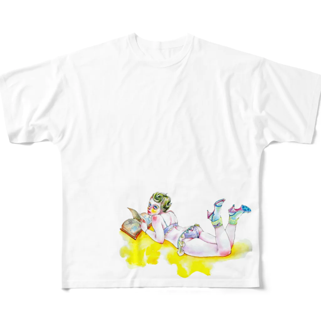 …Napping…の素顔のふりむき All-Over Print T-Shirt
