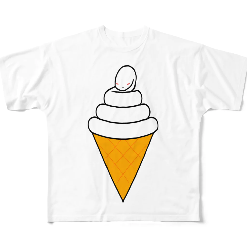 ほぼ動物園のヘビのソフトクリーム All-Over Print T-Shirt