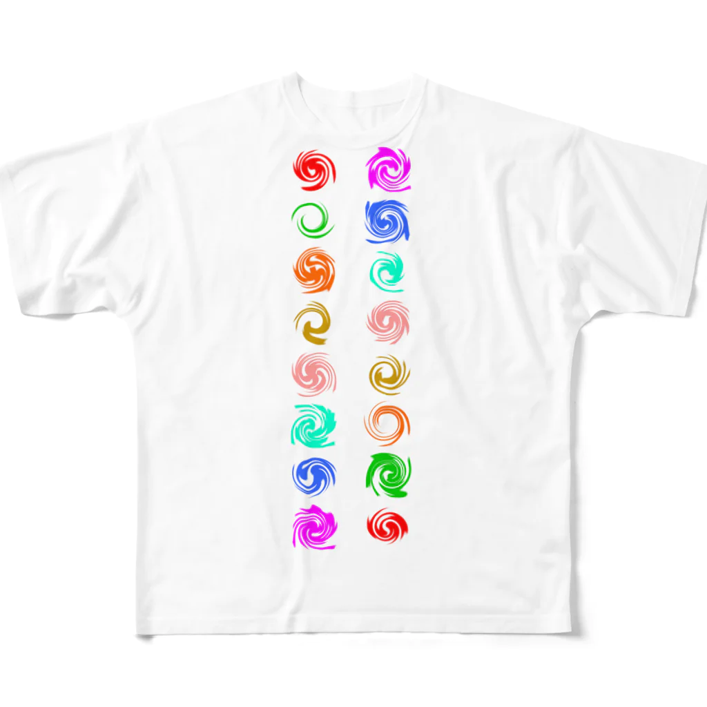 夢（あした）へ☆のホツマ文字のよう。 All-Over Print T-Shirt