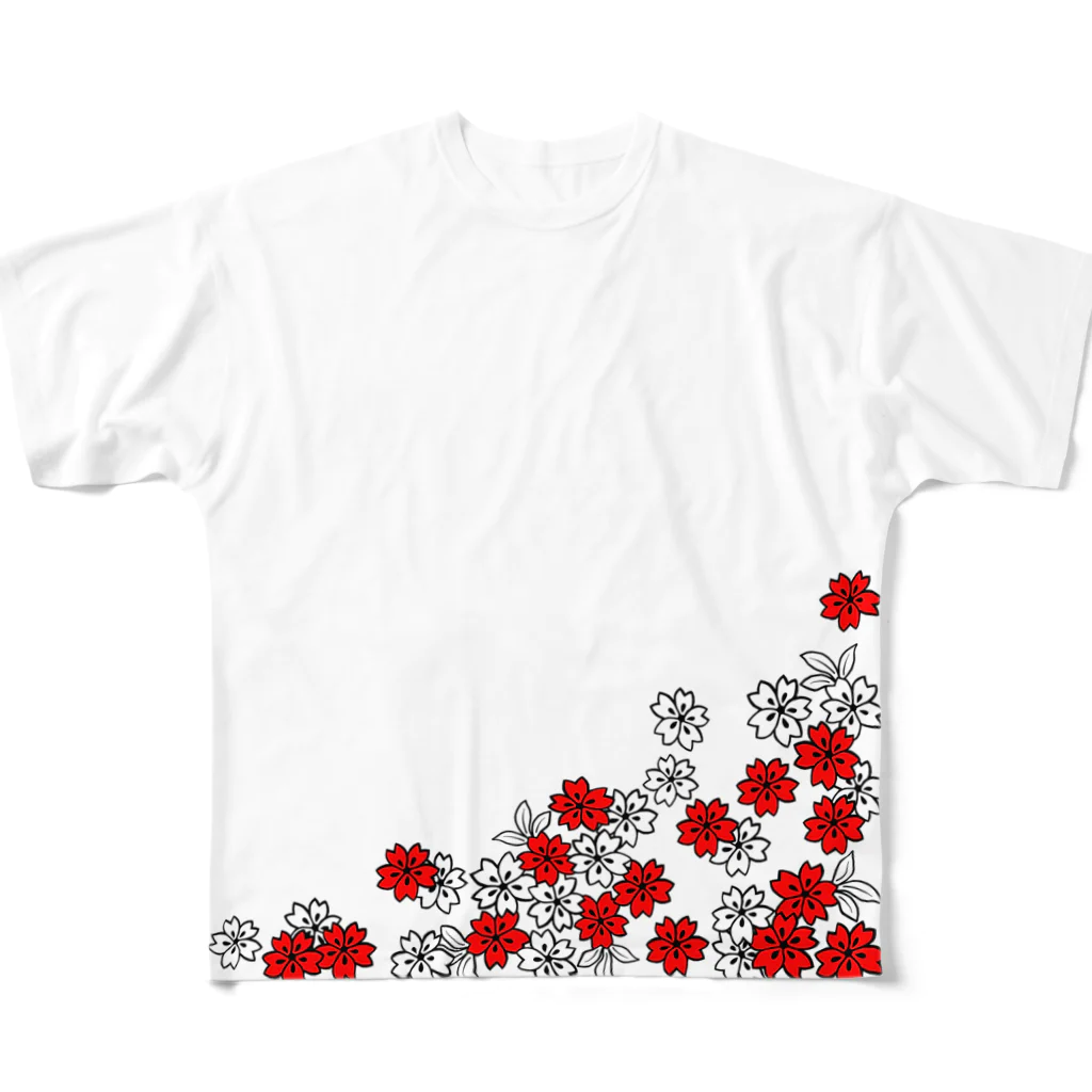 うの UNOのうの花魁 フルグラフィックTシャツ