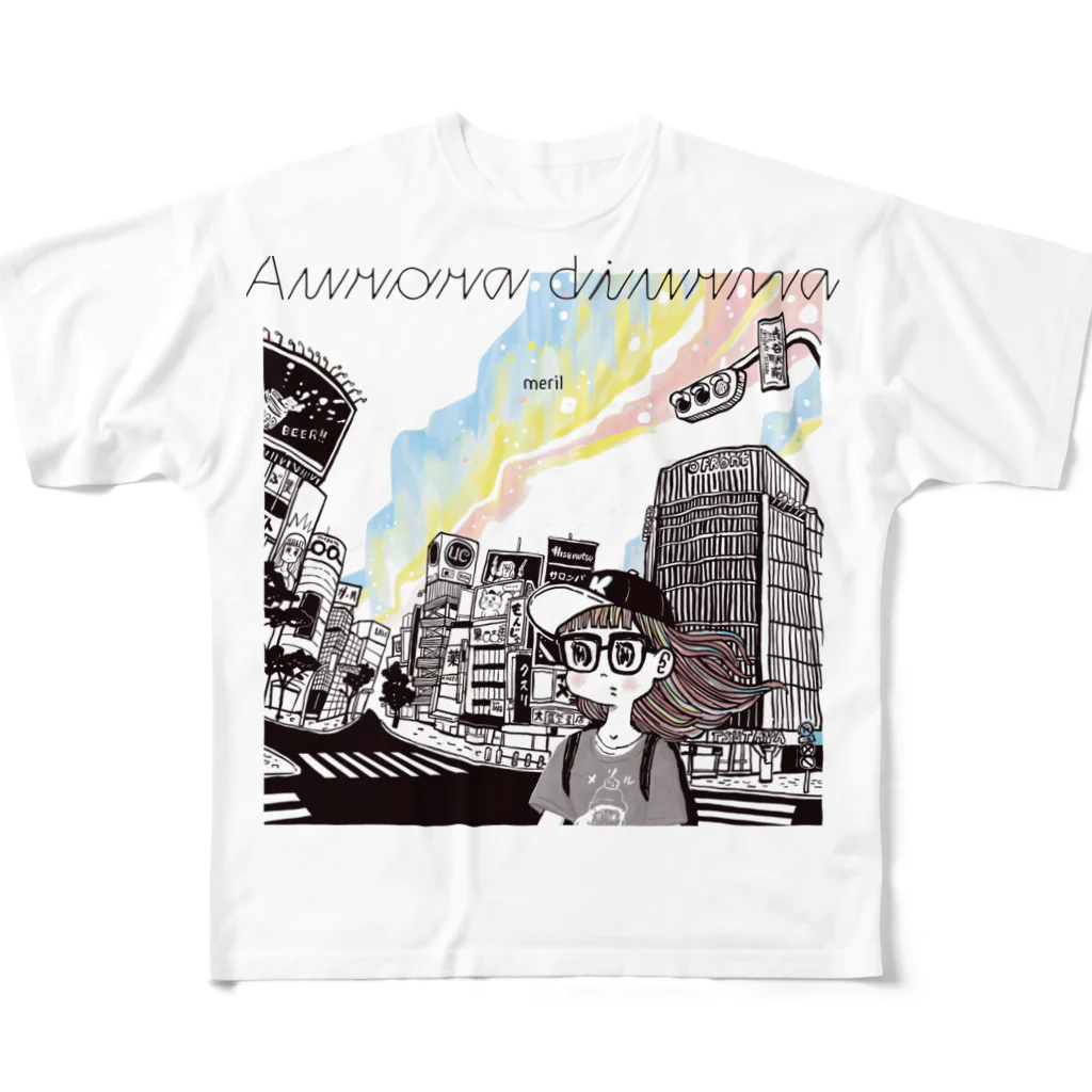 meril_goods_storeの「Aurora diurna」ジャケデザイン2 All-Over Print T-Shirt