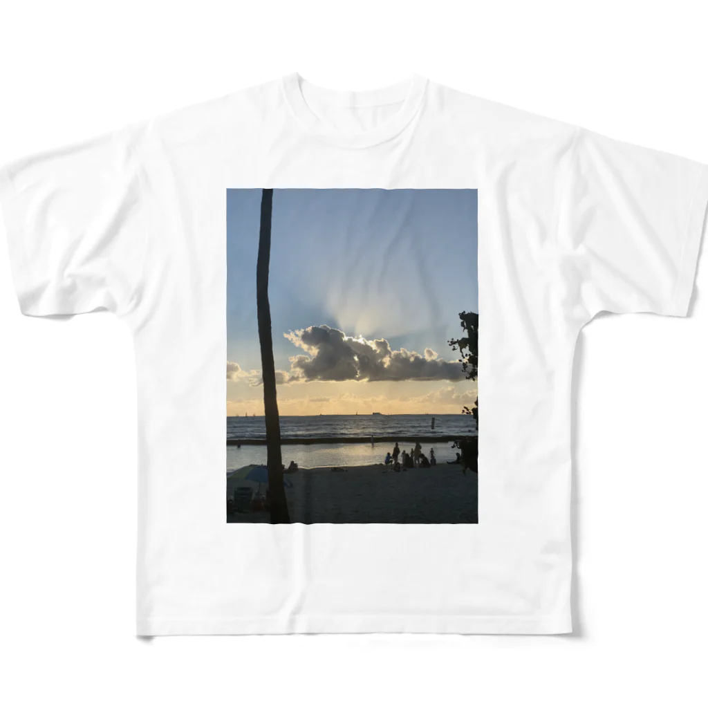 Kidのハワイの風景 フルグラフィックTシャツ