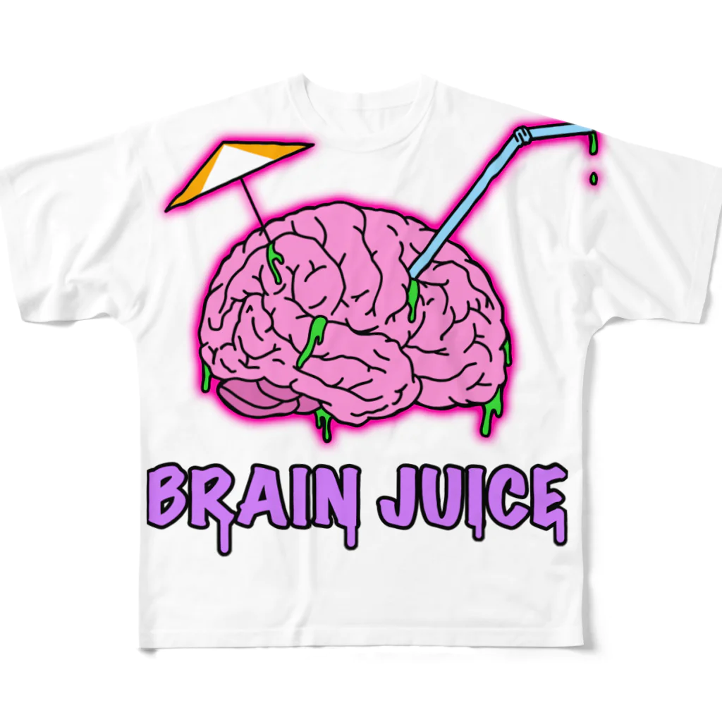 KnocKsのBRAIN JUICE フルグラフィックTシャツ