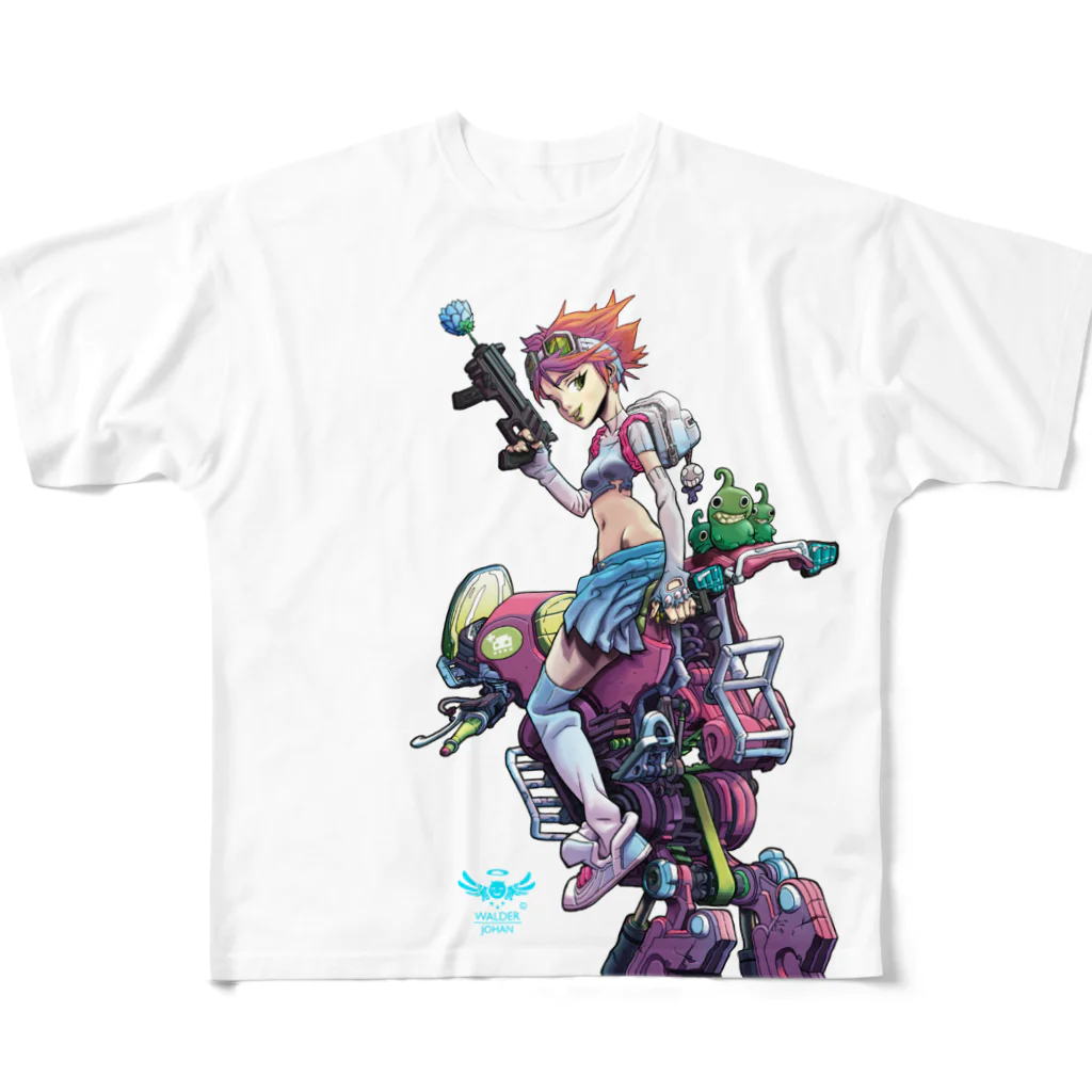 walder_johanのロボットビックガール All-Over Print T-Shirt