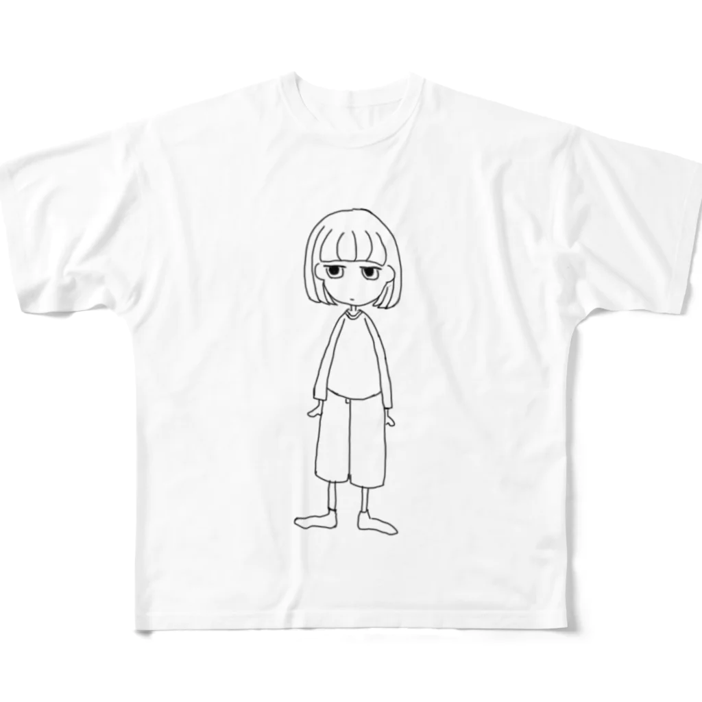 あめ工房-otenkiame-の女の子T フルグラフィックTシャツ