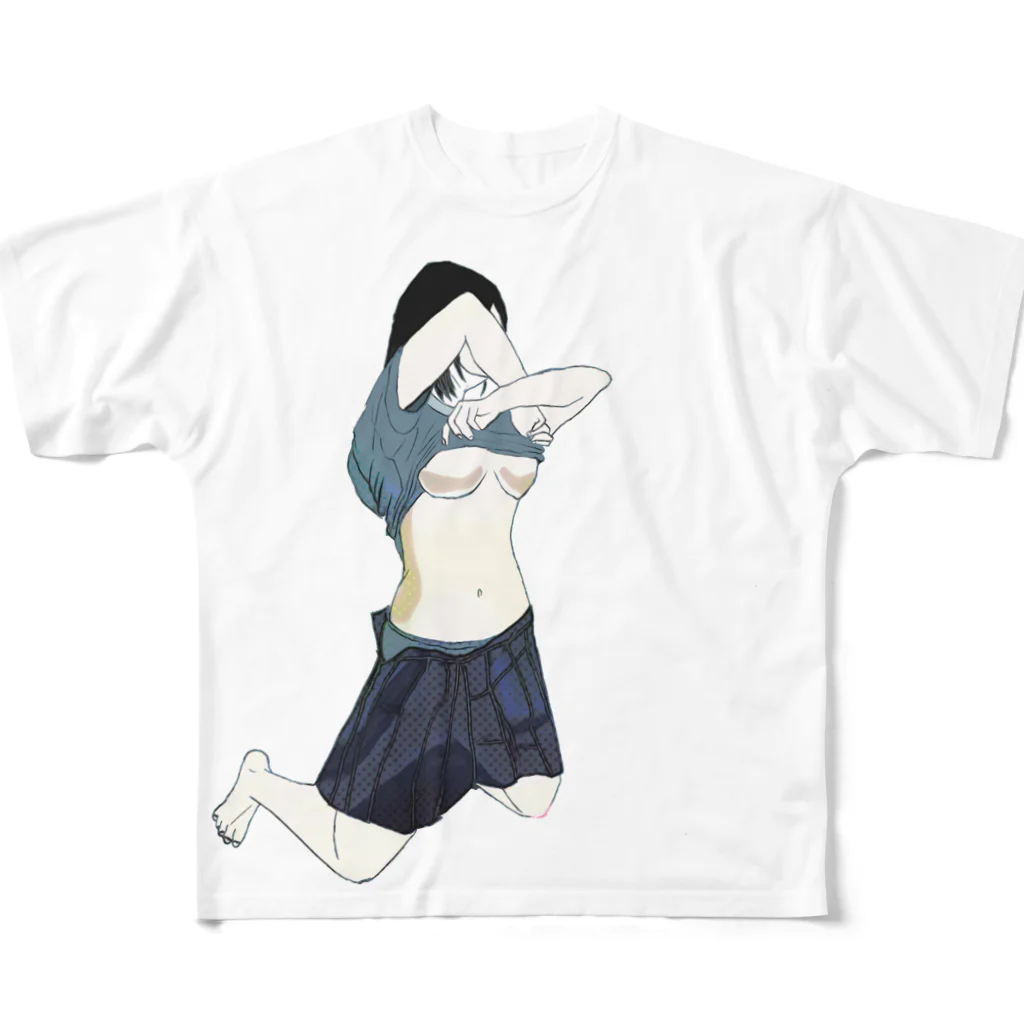 可愛い女の子職人vent4444の下乳 All-Over Print T-Shirt