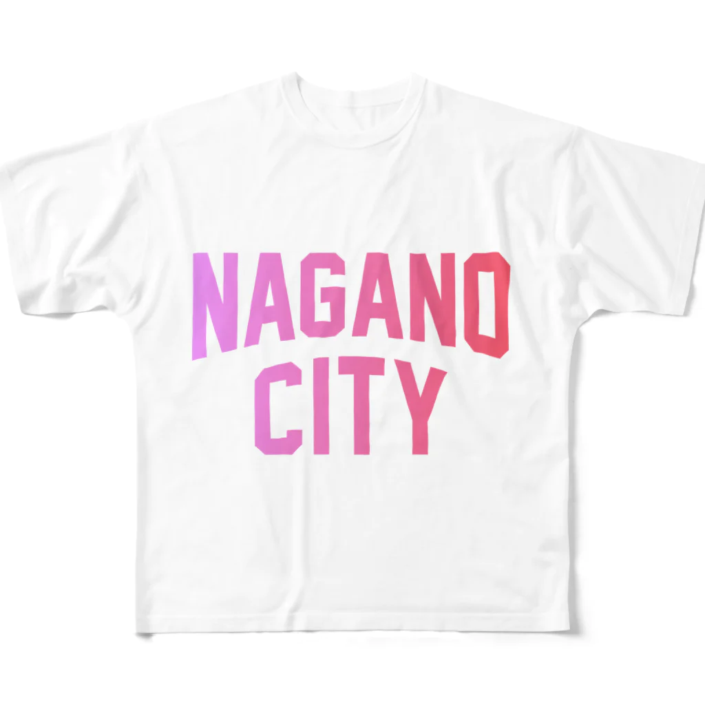 JIMOTOE Wear Local Japanの長野市 NAGANO CITY フルグラフィックTシャツ