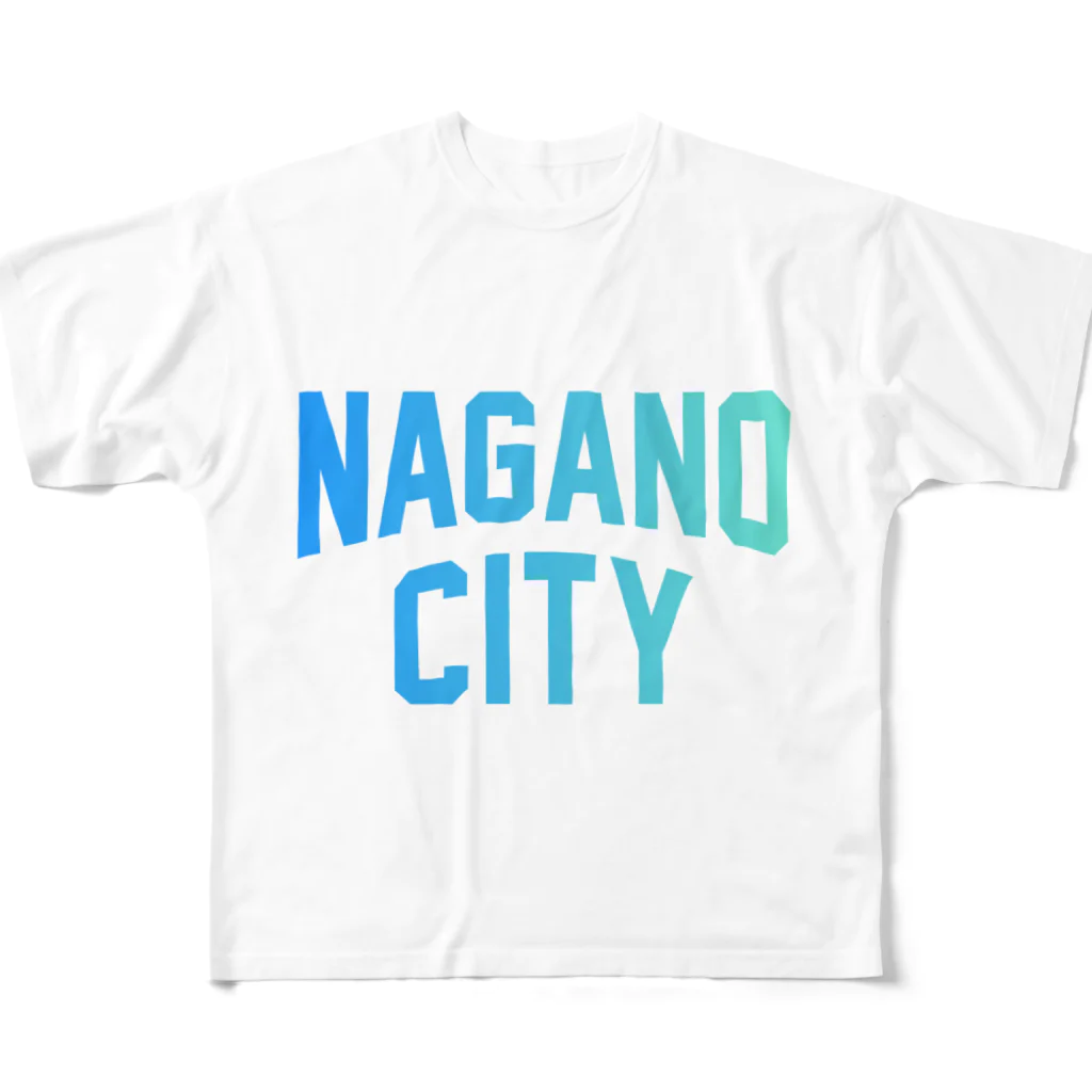 JIMOTO Wear Local Japanの長野市 NAGANO CITY フルグラフィックTシャツ