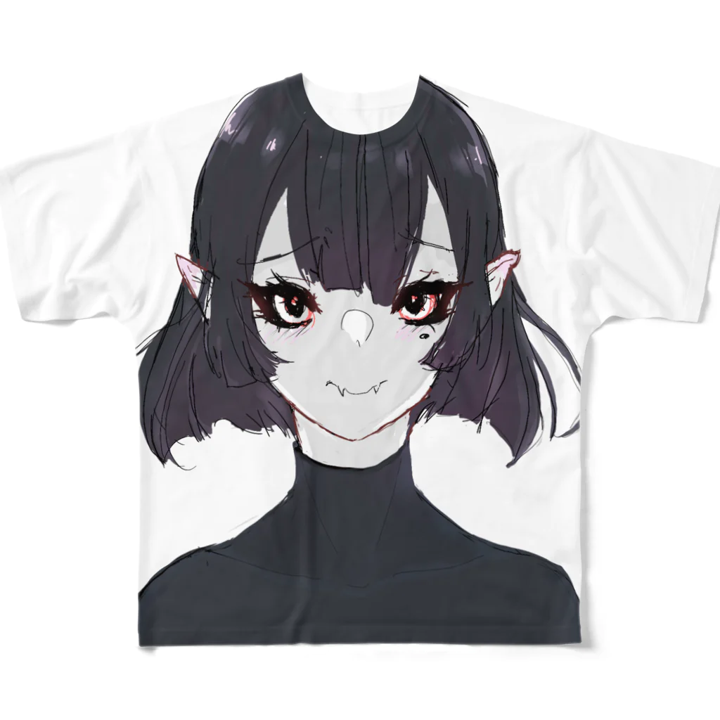 MiarumiamのVampire girl  社会的に厄介な吸血鬼の少女 フルグラフィックTシャツ