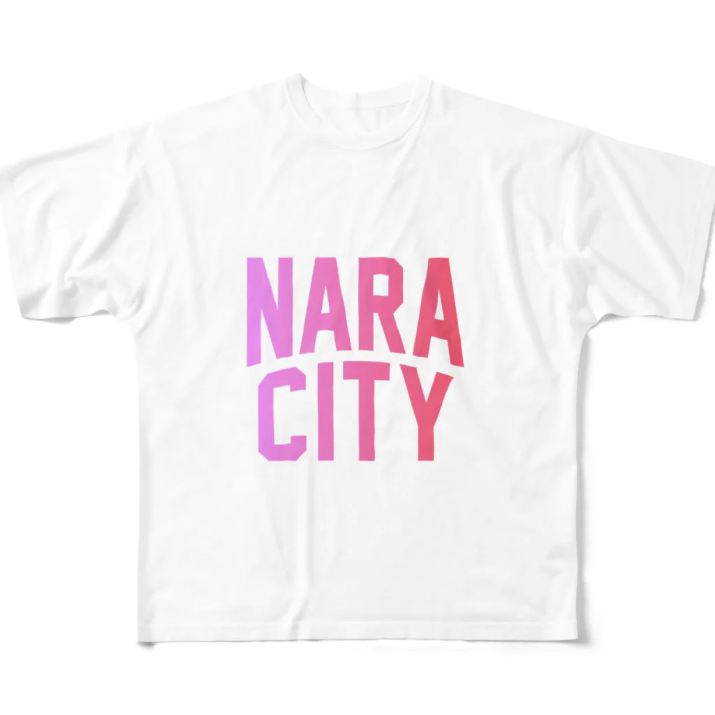 JIMOTO Wear Local Japanの奈良市 NARA CITY フルグラフィックTシャツ