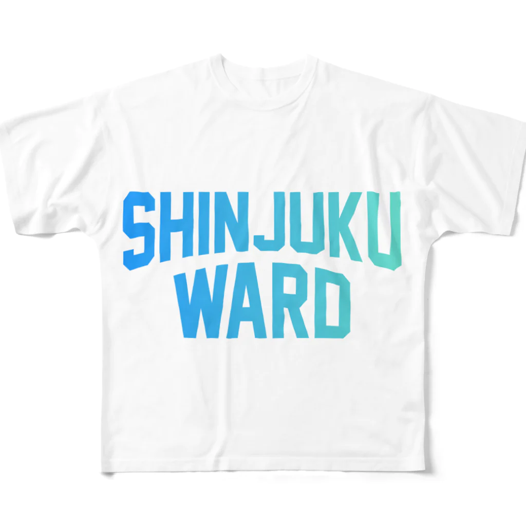 JIMOTOE Wear Local Japanのshinjuku ward　新宿 All-Over Print T-Shirt