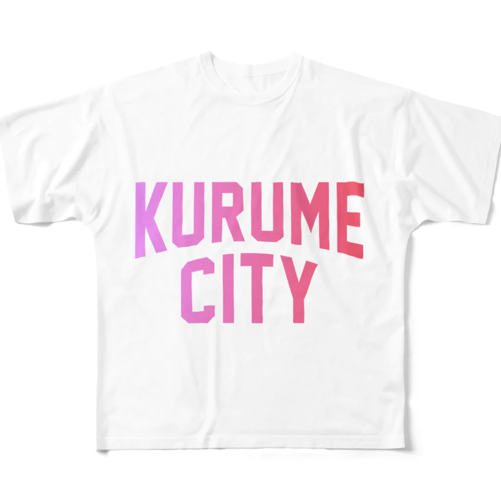 JIMOTOE Wear Local Japanの久留米市 KURUME CITY All-Over Print T-Shirt