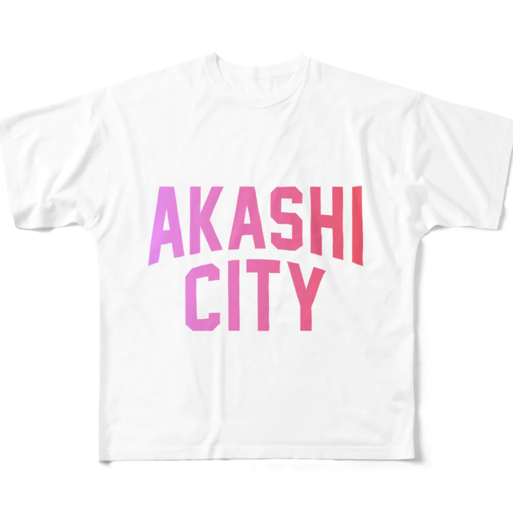 JIMOTO Wear Local Japanの明石市 AKASHI CITY フルグラフィックTシャツ