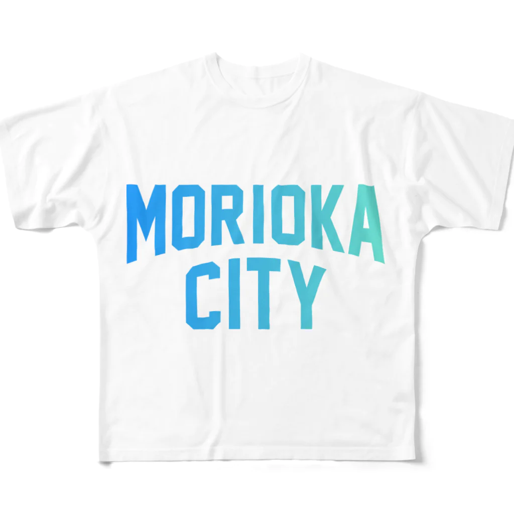 JIMOTO Wear Local Japanの盛岡市 MORIOKA CITY All-Over Print T-Shirt