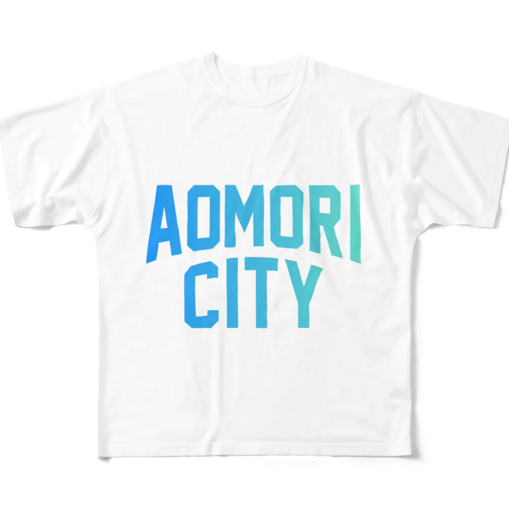 JIMOTO Wear Local Japanの青森市 AOMORI CITY フルグラフィックTシャツ