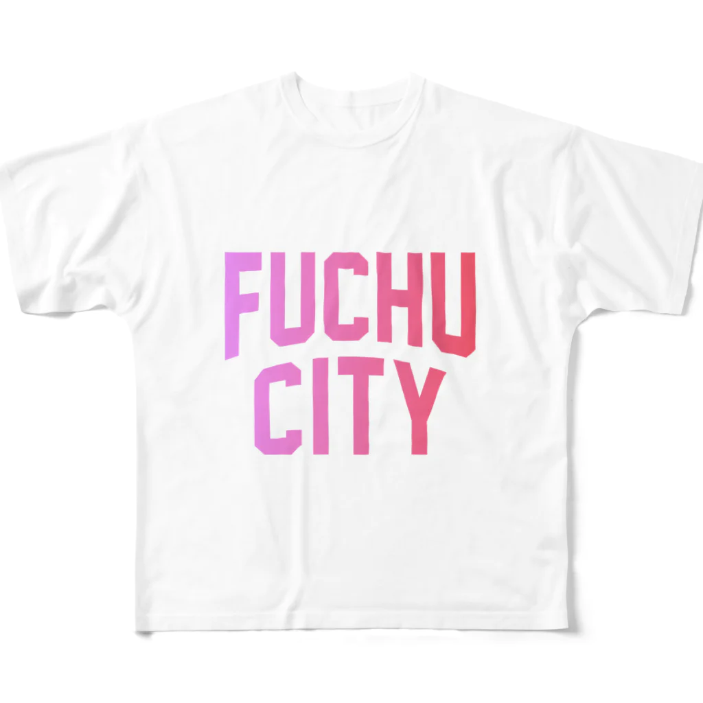JIMOTO Wear Local Japanの府中市 FUCHU CITY All-Over Print T-Shirt