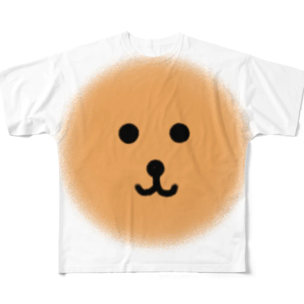 まるこやさんのふんわり犬 All-Over Print T-Shirt