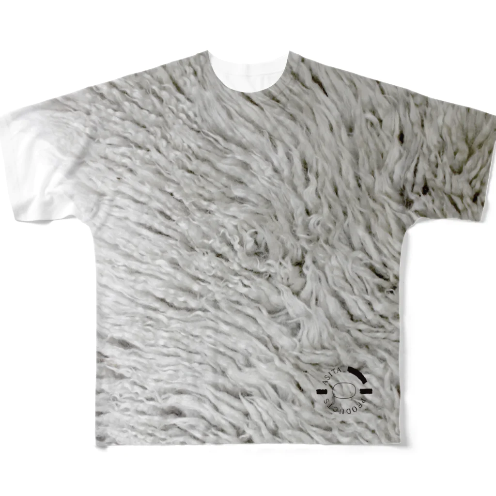 ASITA_PRODUCTSのプリントフェイクファービンテージ All-Over Print T-Shirt