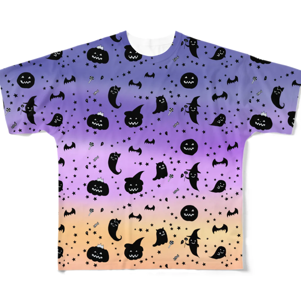 Je te veuxのおばけパレード グラデ空 All-Over Print T-Shirt