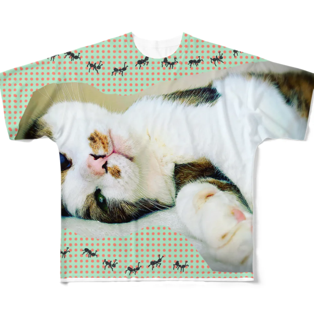 とっこの老猫にゃあ フルグラフィックTシャツ