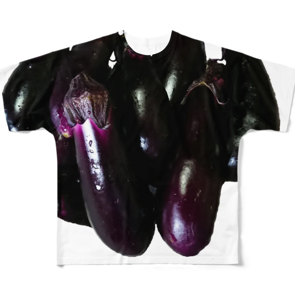 でおきしりぼ子の実験室の進撃の秋茄子🍆 All-Over Print T-Shirt