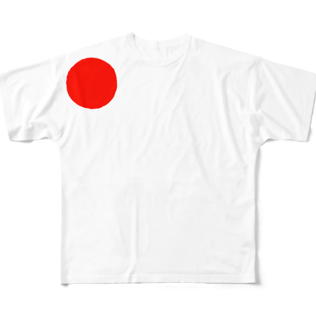 卯佐屋雄誠堂(オフィス222)の 日本代表シンボル「日の丸」 All-Over Print T-Shirt