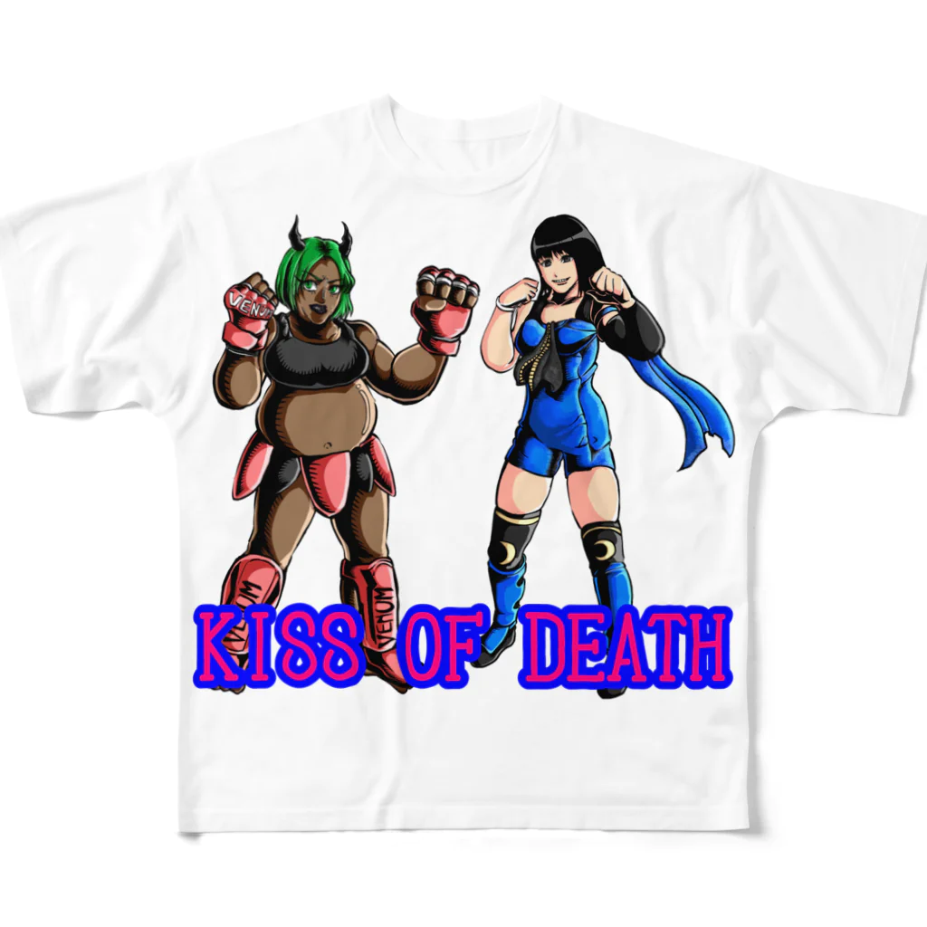 BONITAのKISS OF DEATH BONITA＆加瀬こゆき All-Over Print T-Shirt