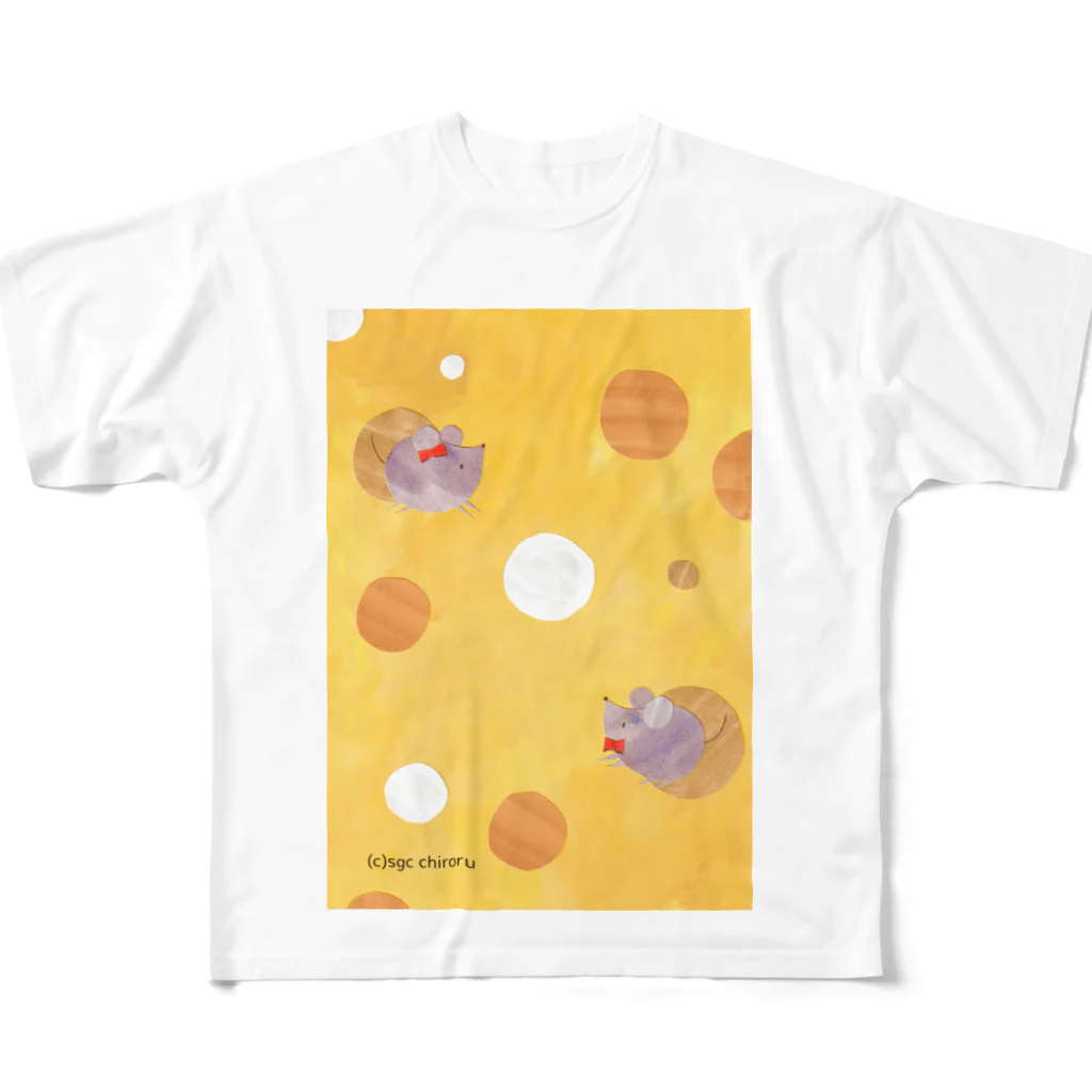 Sugar Ginger CookieのDelicious cheese house. All-Over Print T-Shirt