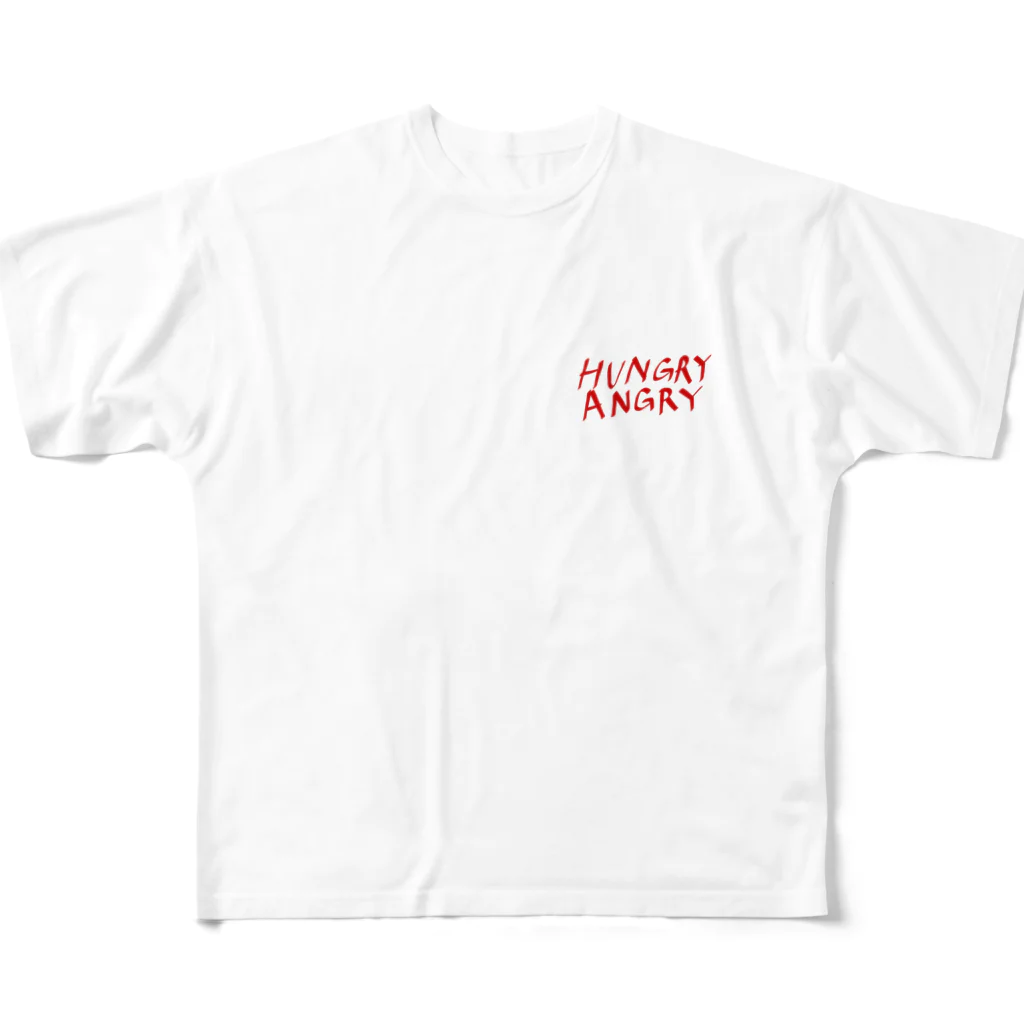 keijiro fujiwaraのHungry Angry フルグラフィックTシャツ