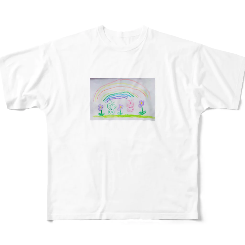 しんぷる好き屋の小学１年生の作品　虹 フルグラフィックTシャツ