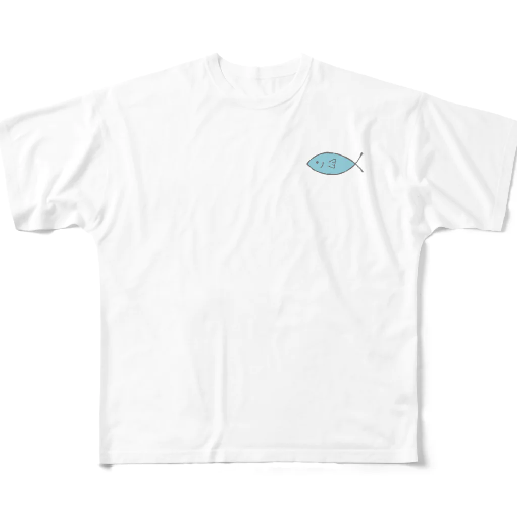ちょぼろうSHOPのぎょじん（色付き） All-Over Print T-Shirt