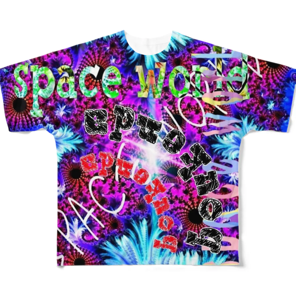 ZORUMEKIA あぞじぃーからの（zorumekia369）のspace world All-Over Print T-Shirt