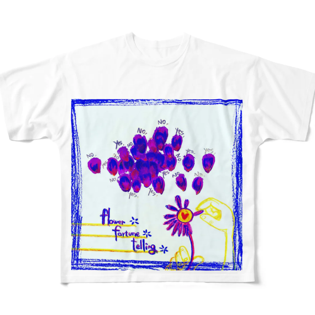 Kikkaの花占い フルグラフィックTシャツ