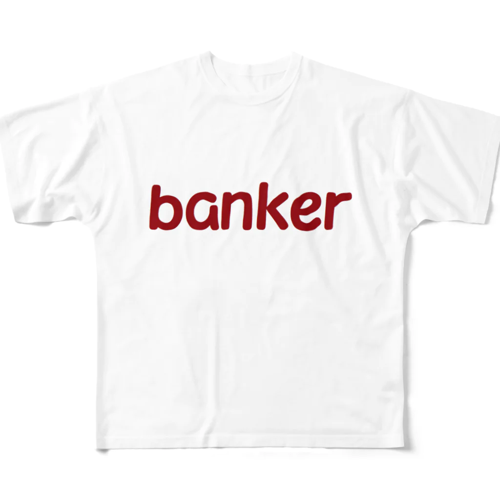 アメリカンベース のバンカー　銀行員 フルグラフィックTシャツ