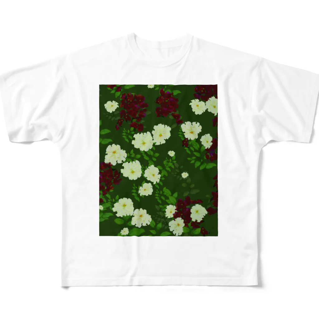 ふわりの深緑の庭 All-Over Print T-Shirt