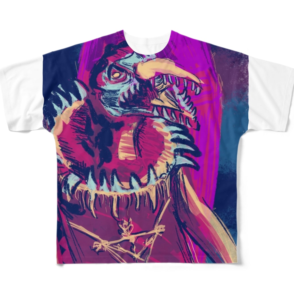 Niea999’s プチハッピー shopのSkeksis purple All-Over Print T-Shirt