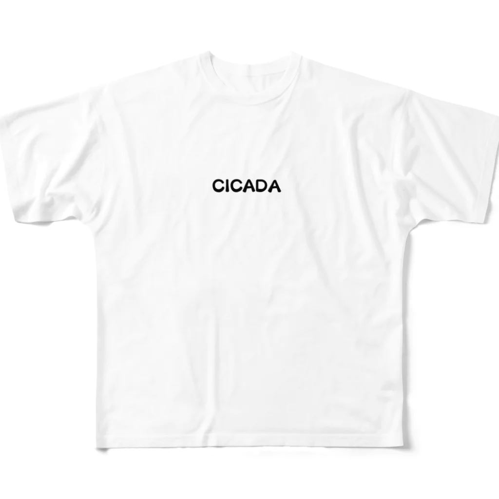 CICADAの蝉の羽 フルグラフィックTシャツ