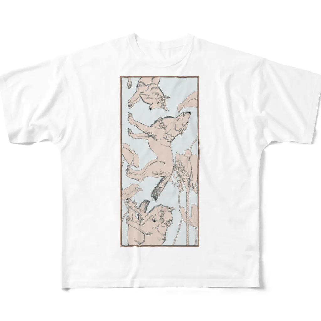 made blueの白盆 White August All-Over Print T-Shirt