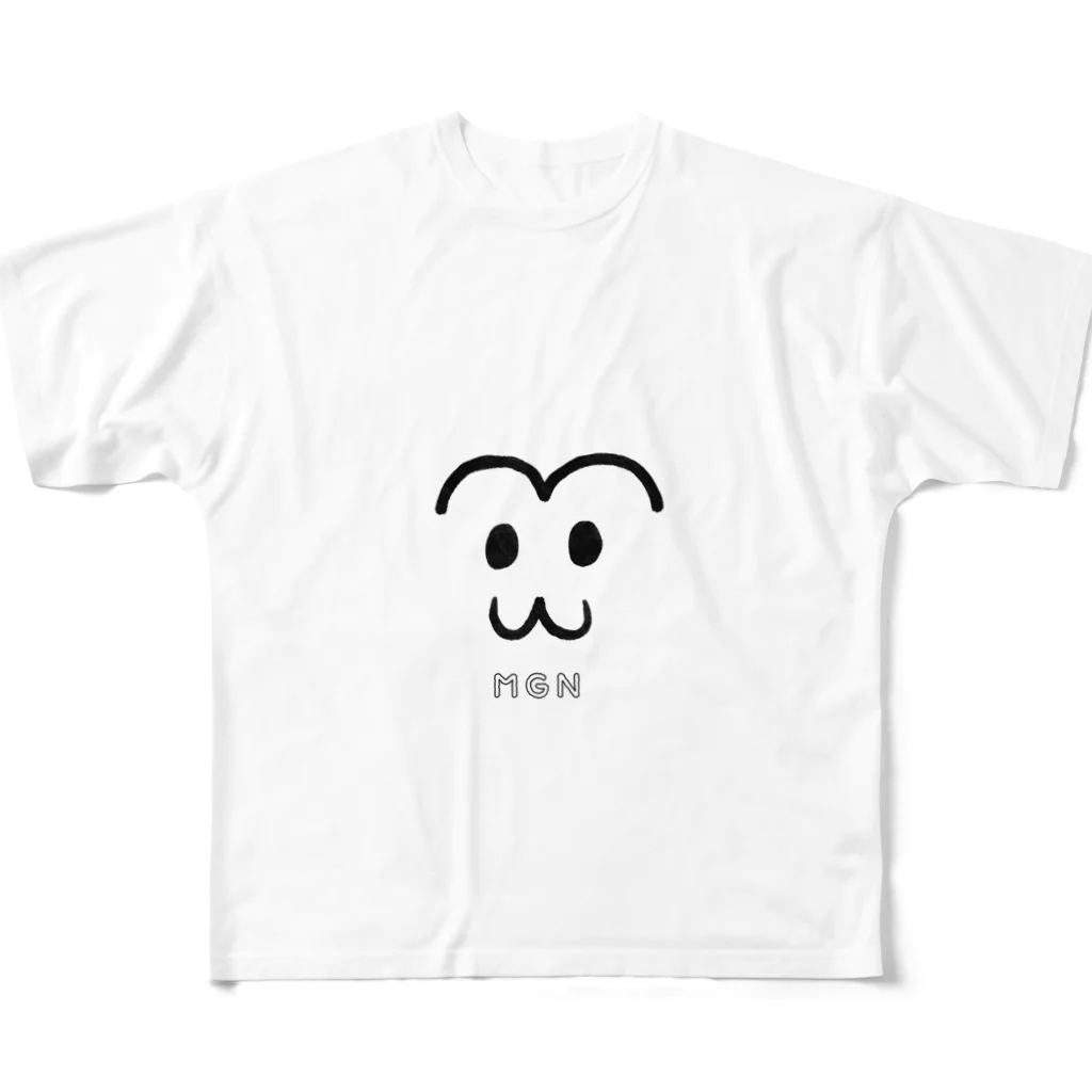 まゆげねこさんのMGN フルグラフィックTシャツ