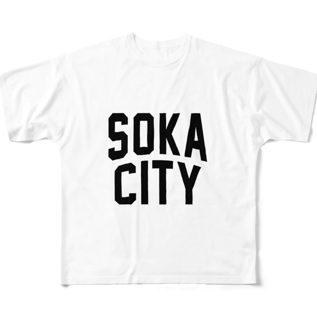 JIMOTOE Wear Local Japanの草加市 SOKA CITY All-Over Print T-Shirt