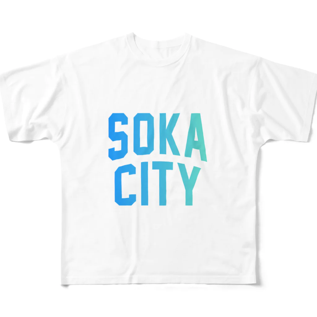 JIMOTOE Wear Local Japanの草加市 SOKA CITY All-Over Print T-Shirt