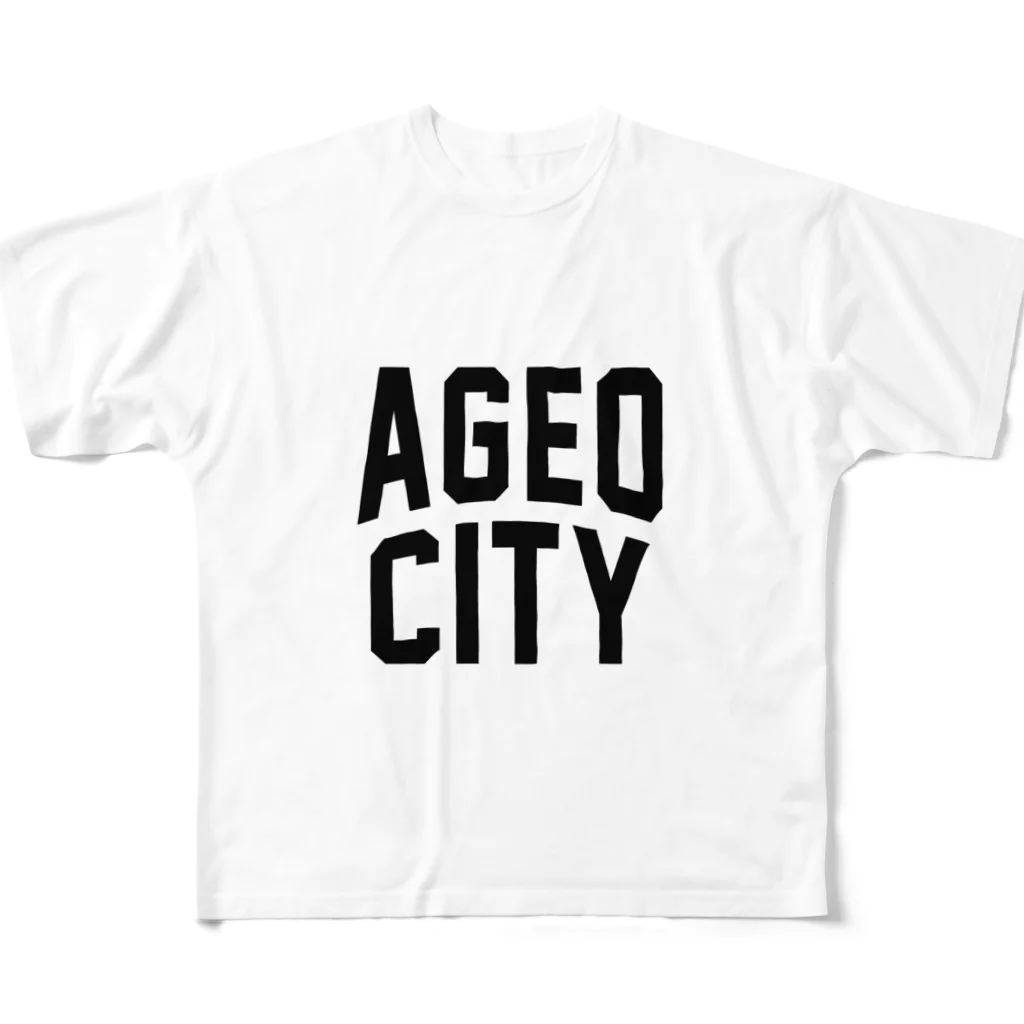 JIMOTO Wear Local Japanの上尾市 AGEO CITY All-Over Print T-Shirt