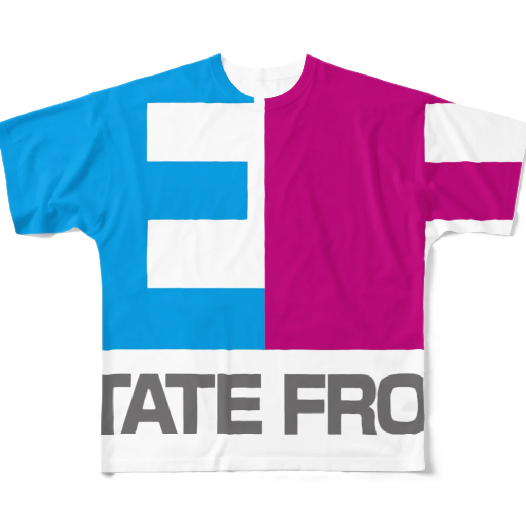 ef8888のestatefront   架空の不動産屋 All-Over Print T-Shirt