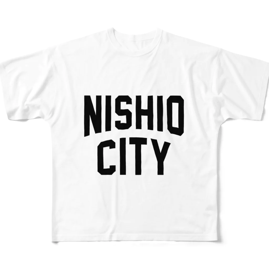 JIMOTOE Wear Local Japanの西尾市 NISHIO CITY All-Over Print T-Shirt