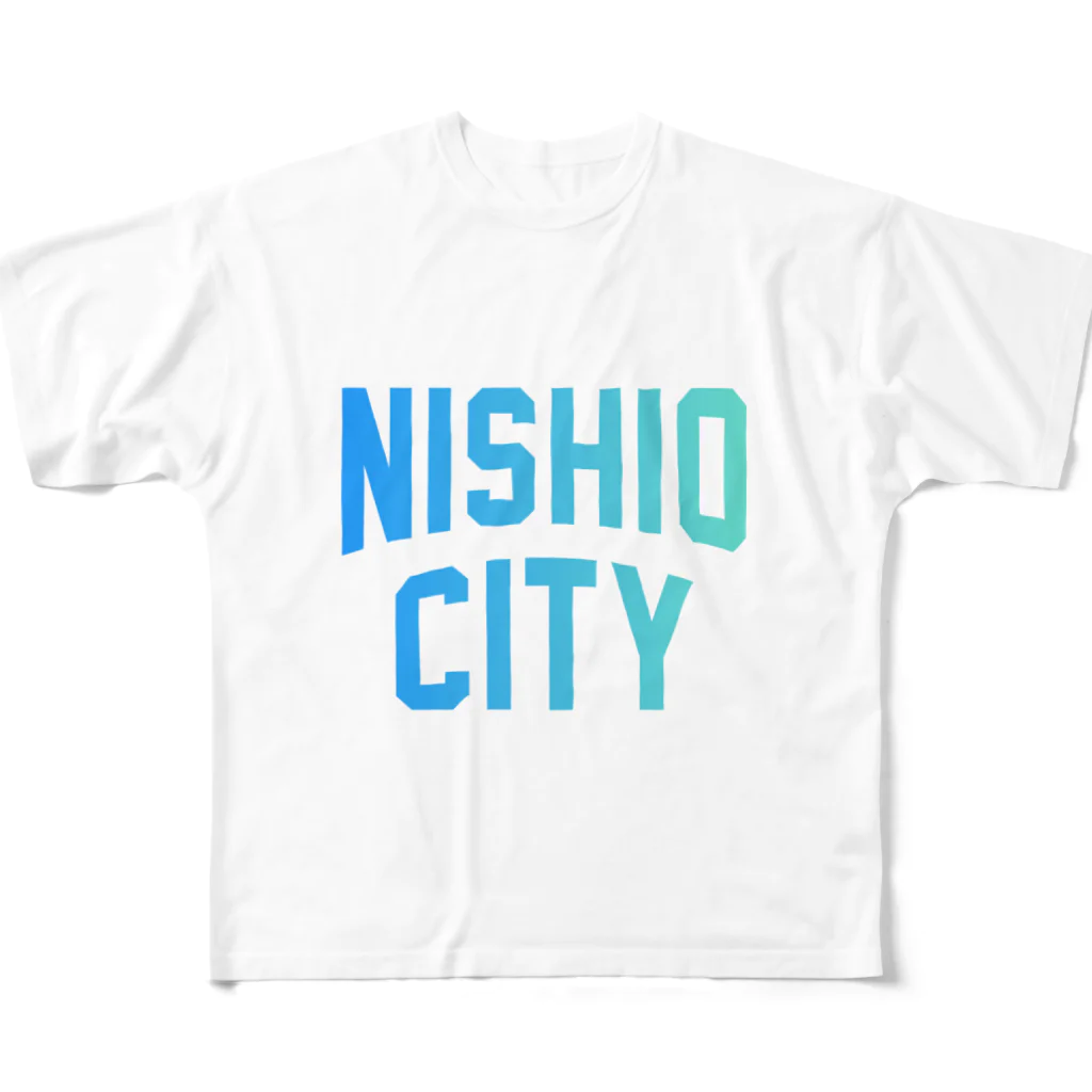 JIMOTOE Wear Local Japanの西尾市 NISHIO CITY All-Over Print T-Shirt
