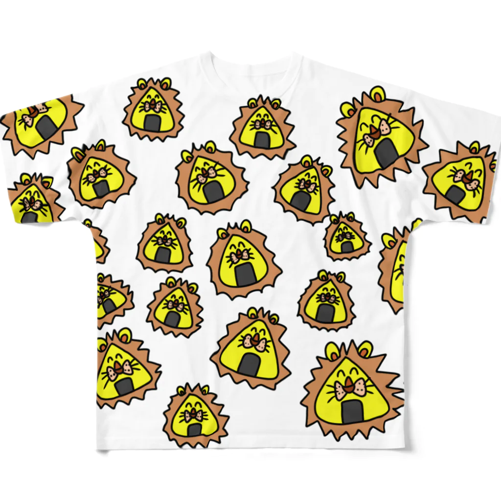 おにぎりライオンくんショップのおにぎりライオンくん！ All-Over Print T-Shirt