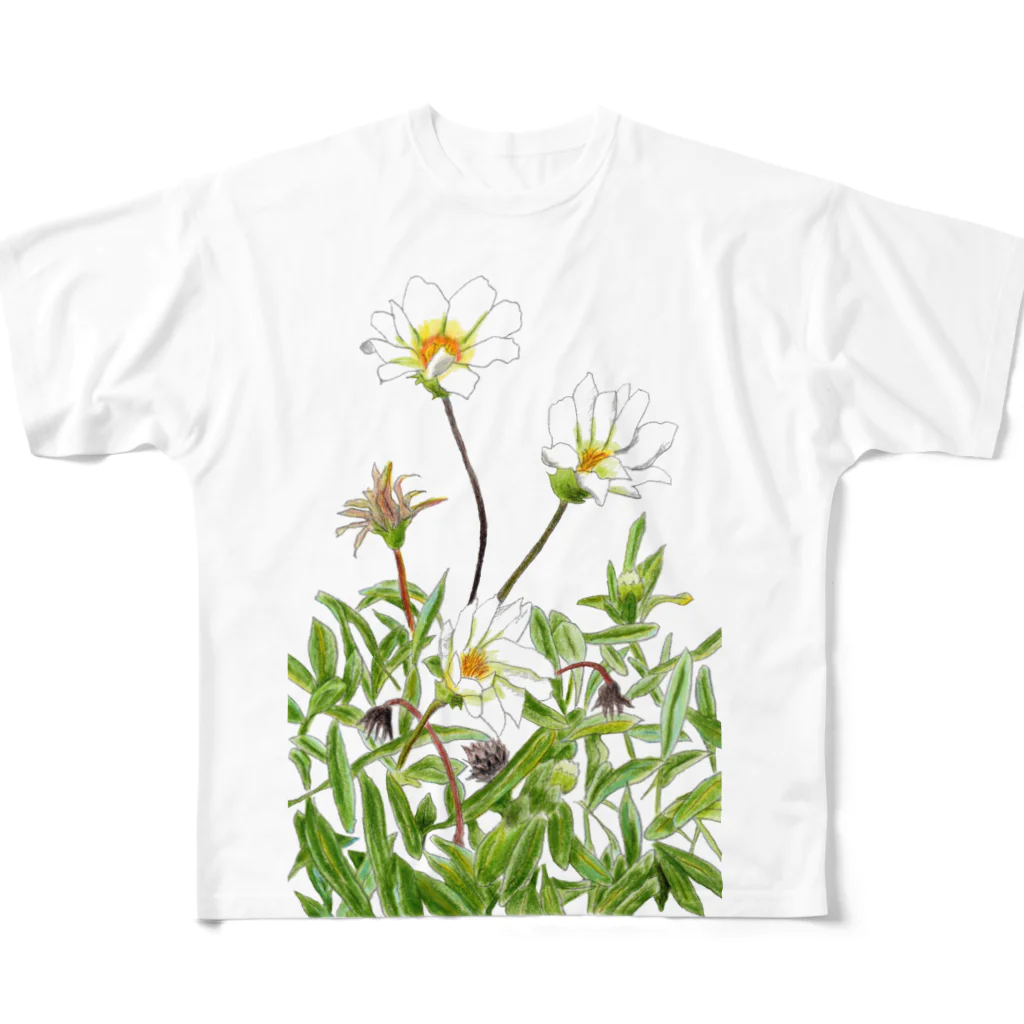 気ままに創作　よろず堂の花咲く小径①いろどり フルグラフィックTシャツ