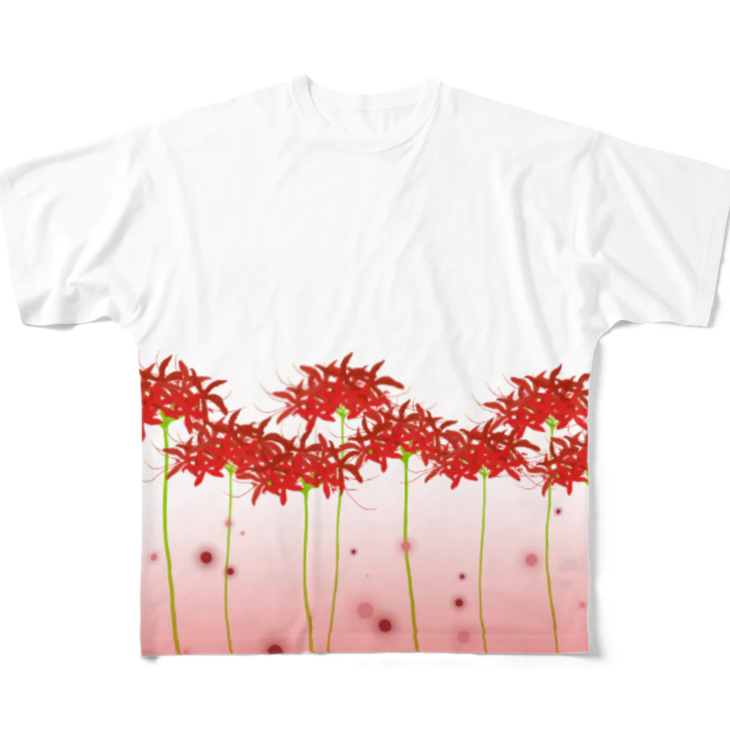 haoppe_osuzuの彼岸花 All-Over Print T-Shirt