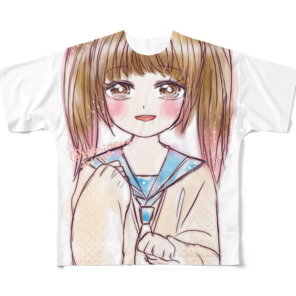 つくしにょきにょきの女の子 All-Over Print T-Shirt