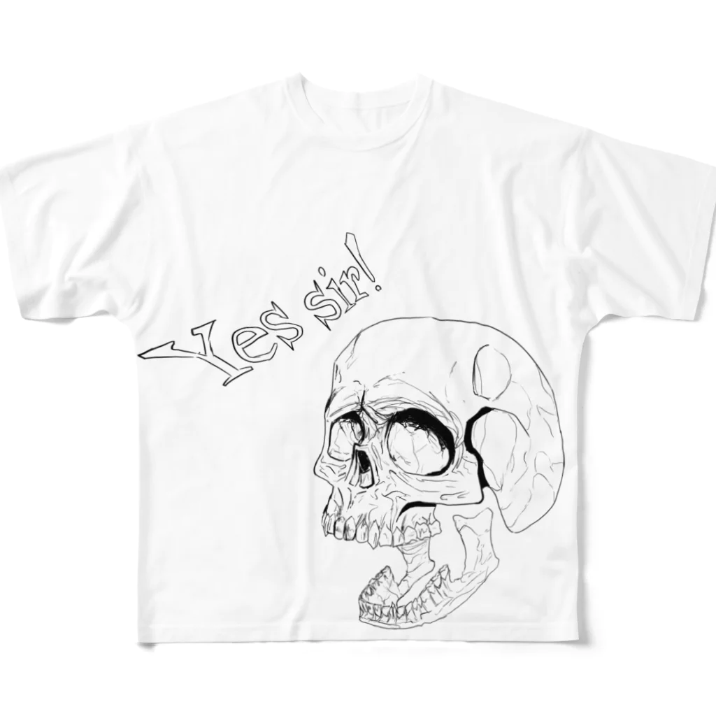 :DのYes.sir!!! フルグラフィックTシャツ